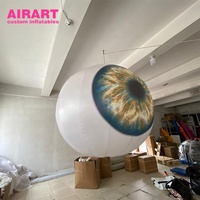 Décoration de fête, ballons gonflables, accessoires, œil gonflable avec éclairage LED