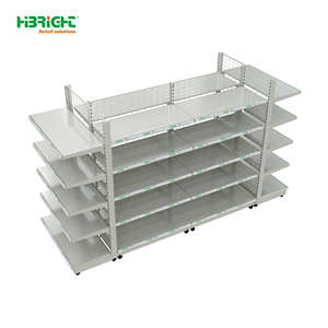 Estanterías de Góndola de Doble Cara para Supermercado, de Alta Luminosidad, con Estantes Ajustables - Product Image 1