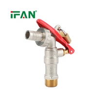 Robinet de jardin verrouillable professionnel IFAN, en laiton robuste, avec mécanisme de verrouillage antivol et buse pour tuyau
