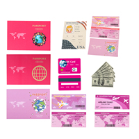 Ensemble de jeu de voyage MSYO avec passeport et carte d'embarquement pour poupées de 18 pouces, accessoires de poupée en gros, cadeau promotionnel