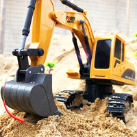 Mini Rc Jcb pelle entièrement en métal hydraulique télécommande camions enfants jouets éducatifs
