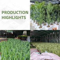 Arbre artificiel vert réaliste de haute qualité, 170 cm, écologique, résistant aux UV, pour la décoration de scène d'événements et de fêtes