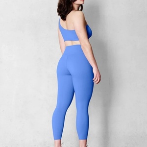 Soutien-gorge de sport sans couture, doux au toucher, à une épaule, design tendance, léger et respirant pour l'été, taille plus disponible - Product Image 6
