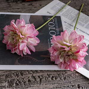 Fleurs artificielles de style Dahlia INS pour la décoration de la maison, mariage, vente en gros, ornementales, fleurs décoratives en soie, vente en gros - Product Image 6