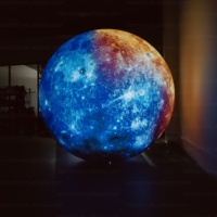 Neuf planètes ballon soleil Mars Jupiter système solaire planètes gonflables avec lumière LED planète gonflable géante