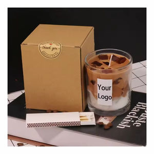 Bougie parfumée au matcha glacé avec logo personnalisé, décor de glaçons réalistes, décoration créative pour la maison, bougies parfumées - Product Image 5