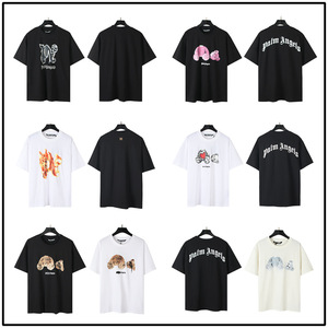 <span class=keywords><strong>T</strong></span>-<span class=keywords><strong>shirt</strong></span> unisexe en coton pur à manches courtes coupe ample, motif dessin animé ours décapité <span class=keywords><strong>Palm</strong></span> Angel, collection printemps/é<span class=keywords><strong>t</strong></span>é, pour couple, vente en gros transfrontalière - Product Image 2