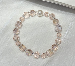<span class=keywords><strong>Bracelet</strong></span> Aurora en cristal de rose naturel de Madagascar inspiré de l'eau pétillante de pêche, bijoux de luxe haut de gamme pour femmes - Product Image 3