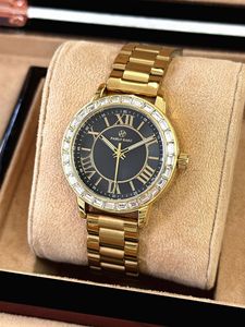 Nuevo reloj de pulsera de cuarzo para mujer, moderno, con diamantes de imitación romanos, correa de acero, resistente al agua. - Product Image 2