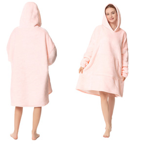 Novidades em Atacado: Cobertor Vestível de Flanela Solto com Isolamento Sherpa, Cobertor Quente, Moletom com Capuz - Product Image 6