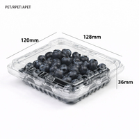 Boîte d'emballage jetable en PET transparent avec couvercle à charnière, conteneur en plastique ventilé pour sushis et sucre, vente en gros