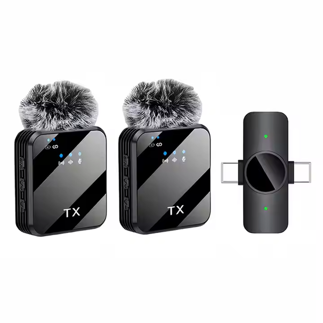 Professional Karaoke Machine Wireless Headset Microphone Lavaliere Lapel Micradi Magnetic Clip Type c Noise Cancelling