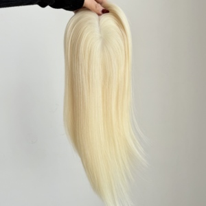 Pelucas de Cabello Natural para Mujer, Mono 5.5*6.5, para Cabello Fino, Color Natural, 130% de Densidad # 613 - Product Image 4