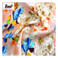 Offre spéciale robe florale yehua VISCOSE 45s/30s 100% tissu de rayonne viscose tissé tissu satiné imprimé numérique