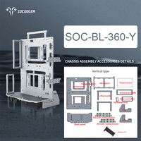 Chasis de PC Socooler SOC-BL, Nuevo Diseño, Mini, de Aluminio Aeronáutico, para Juegos, con Puerto USB Frontal, Compatible con ATX, Panel Lateral, en Existencia
