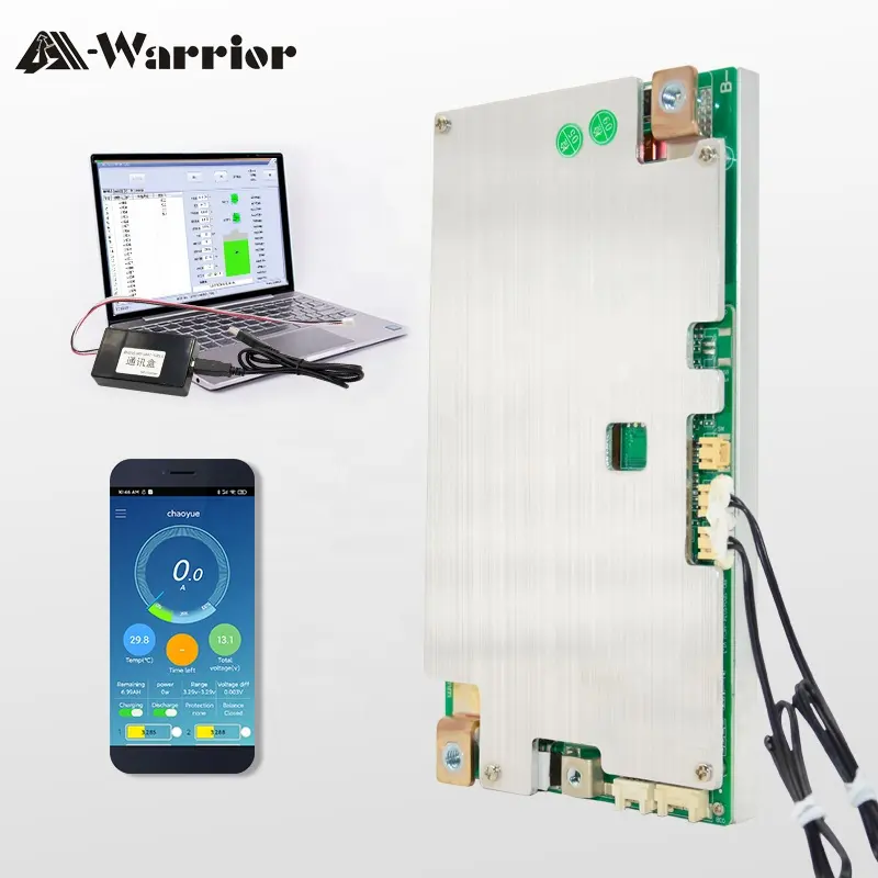 A-warrior-batería de litio BMS para ordenador, con aplicación bluetooth y software para NMC NCR, batería de litio, bms, 3,6 V, 3,7 V, 3S, 12V, 100A