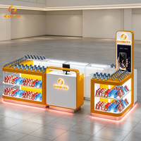 Kiosque d'accessoires téléphoniques haut de gamme : Comptoir d'exposition pour téléphones portables en verre trempé pour centres commerciaux et présentoirs de téléphones