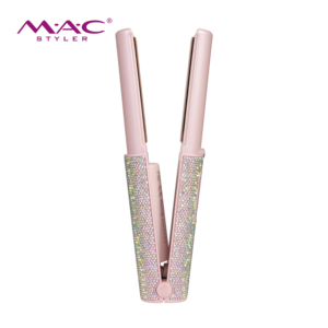 Plancha de Pelo Inalámbrica Portátil <span class=keywords><strong>MAC</strong></span> Rosa, <span class=keywords><strong>Mini</strong></span> Plancha de Pelo Eléctrica de Cristal de Alta Temperatura, Sin Cable, para Viajes - Product Image 2