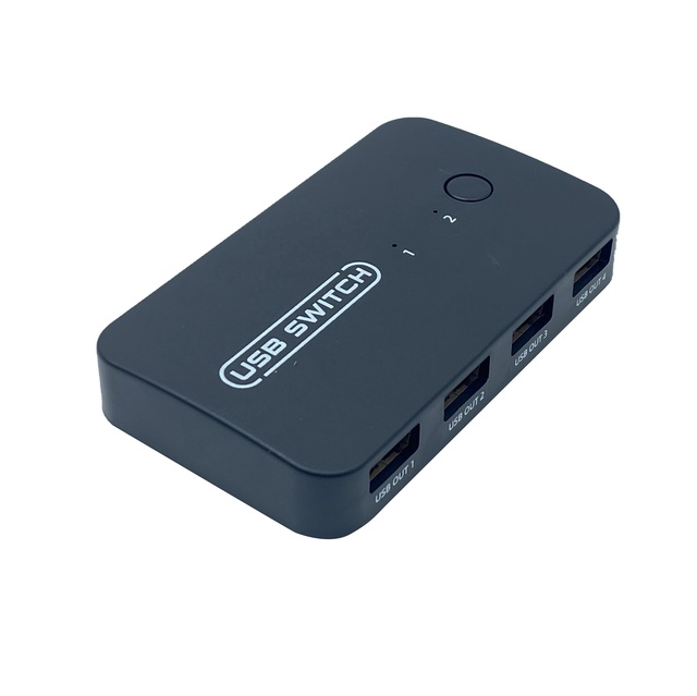 SYONG Usb Sharing Switch 2 in 4 Out Two Computures Share 4 Usb Devices Plug and Play Usb2.0