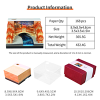 Bloc-notes 3D à détacher avec les monuments de Venise, souvenir touristique, calendrier, bloc-notes de bureau architectural