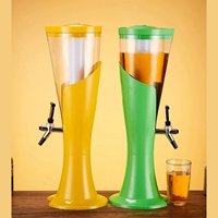 Distributeur de Boissons Portable Automatique 3L Personnalisé en Gros avec Lumières LED, Tour à Jus, Bière, Vin et Tube à Glace en Plastique