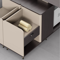 Bureau de bureau modulaire moderne et durable en bois couleurs personnalisées design portable pour 2/4 personnes poste de travail informatique multifonction