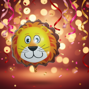 Ballon en aluminium Lion Amour de fête 57 cm, décoration animée pour fête d'anniversaire - Product Image 2