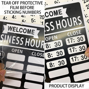 Securun moderno Kit per le ore di lavoro in plastica per le ore di <span class=keywords><strong>chiusura</strong></span> del <span class=keywords><strong>negozio</strong></span> modificabile orario di <span class=keywords><strong>chiusura</strong></span> durevole per l'applicazione di edifici domestici - Product Image 4