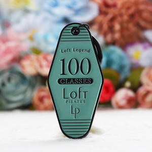 Mode promotionnelle, porte-clés en métal 3D pour hôtels, porte-clés en émail en alliage de zinc, logo en métal personnalisé, porte-clés de motel Souvenirs de marque - Product Image 3