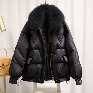 Vêtements pour femmes grandes tailles, manteau d'hiver rembourré en coton pour femmes, style occidental, col en fourrure, <span class=keywords><strong>veste</strong></span> en coton ample - Product Image 6