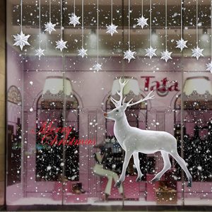 Meilleure vente de vinyle de qualité supérieure autocollant de fenêtre de Noël imprimé UV décalcomanie décorative en vinyle pour fenêtres en verre - Product Image 6