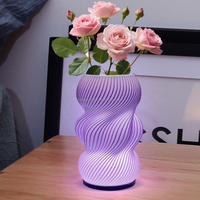 Nouvelle lampe de table décorative créative imprimée en 3D, style nordique moderne, pour chambre à coucher, chevet, bureau, température de couleur réglable, LED