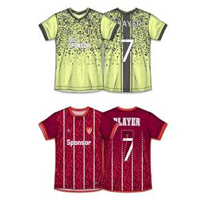 Hoogwaardige custom voetbaltenues heren gepersonaliseerd naam nummer hittetransfer bedrukt 100% polyester ademend sneldrogend kort - Product Image 1