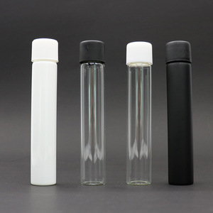 Tubos de Vidrio para Almacenamiento de Tabaco y Hierbas, con Logotipo Personalizado, Forma Plana, Impresión Serigráfica, Embalaje a Prueba de Niños - Product Image 1