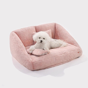 Niedliches Design Superweicher Umweltfreundlicher Polyester Bedrucktes Muster Abnehmbarer Waschbarer Bezug Winter Komfortables Hunde- und Katzenbett - Product Image 1