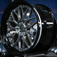 Jantes SUV en alliage d'aluminium forgé 2 pièces de 16 à 26 pouces, finition chromée, design multi-rayons, 5x114.3 5x120 PCD, neuves