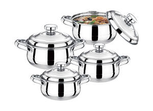 Sıcak satış 12 adet paslanmaz çelik indüksiyon tencere seti cam kapaklı - Product Image 4