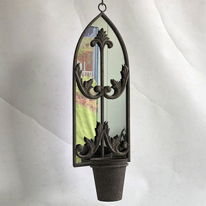 Tuổi già gỉ vòm thiết kế kim loại khung gương với treo trồng cho trong nhà/ngoài trời vườn & Patio trang trí nội thất - Product Image 2