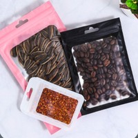 Bolsas de Plástico Mylar con Cierre Zip, Impresión Digital Personalizada, Reutilizables, Color Negro Mate, para Dulces, Frutos Secos y Alimentos, 3.5 G