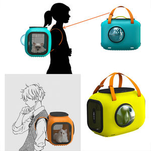 नए पालतू पोर्टेबल बैग बहु-कार्यात्मक बैकपैक को ले जाया जा सकता है और क्रॉसबॉडी एविएशन केस बिल्लियाँ और कुत्ते - Product Image 2