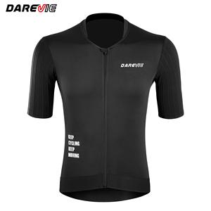 Darevieサプライヤー速乾式エアロサイクリングジャージー通気性白黒半袖サイクリングジャージメンズ - Product Image 3