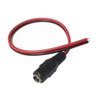 Câble de prise d'alimentation de connecteur d'alimentation Cctv 12v Dc5521power avec prise d'injecteur mâle/femelle 5.1x2.1mm avec queue de cochon pour équipement de surveillance