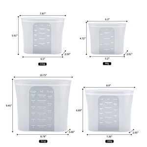 Custom Logo stile americano riutilizzabile sacchetto in Silicone Sous Vide borse Set Stand-Up per <span class=keywords><strong>la</strong></span> <span class=keywords><strong>conservazione</strong></span> <span class=keywords><strong>degli</strong></span> <span class=keywords><strong>alimenti</strong></span> e contenitori per <span class=keywords><strong>la</strong></span> preparazione dei pasti - Product Image 6