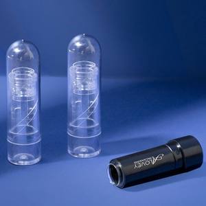 Kosmetik D12.1 bulat bening pelembap bibir casing tanpa Logo peluru lipstik Label pribadi mewah tabung lipstik bening tabung lipstik - Product Image 4