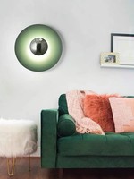 Lampu Dinding LED warna desainer Hotel lampu dinding warna mewah Modern kamar tidur dekorasi samping tempat tidur latar belakang kepribadian dinding bulat lampu LED