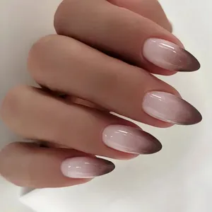 24 <span class=keywords><strong>Uñas</strong></span> <span class=keywords><strong>Postizas</strong></span> Negras Degradadas Puntiagudas para Arte de <span class=keywords><strong>Uñas</strong></span>, Puntas de <span class=keywords><strong>Uñas</strong></span> a Presión, <span class=keywords><strong>Uñas</strong></span> Artificiales Largas Almendradas Listas para Usar - Product Image 5