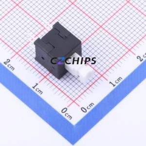 PB-22E86-3.3 Push Button Switch Through hole Component (THT),8.5x8.5mm Switch Self-Locking Rectangle Plunger 500mA 30V - Product Image 1
