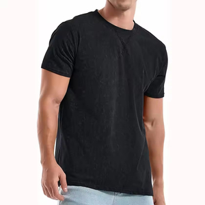 เสื้อยืดผู้ชายคอตตอน 100% ขายส่ง คุณภาพพรีเมียม สไตล์สตรีทแวร์ ลายเรียบ - Product Image 1