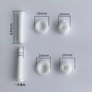 Toilet Seat Locking <b>Bolt</b> Plastic Screw Nut Set For Classic Toilet Fixing Accessories Durable Pair - Product Image 2