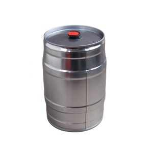 Mini <span class=keywords><strong>fût</strong></span> à <span class=keywords><strong>bière</strong></span> en acier inoxydable imprimé pour brassage maison, 5 litres avec fermeture et robinet - Product Image 1